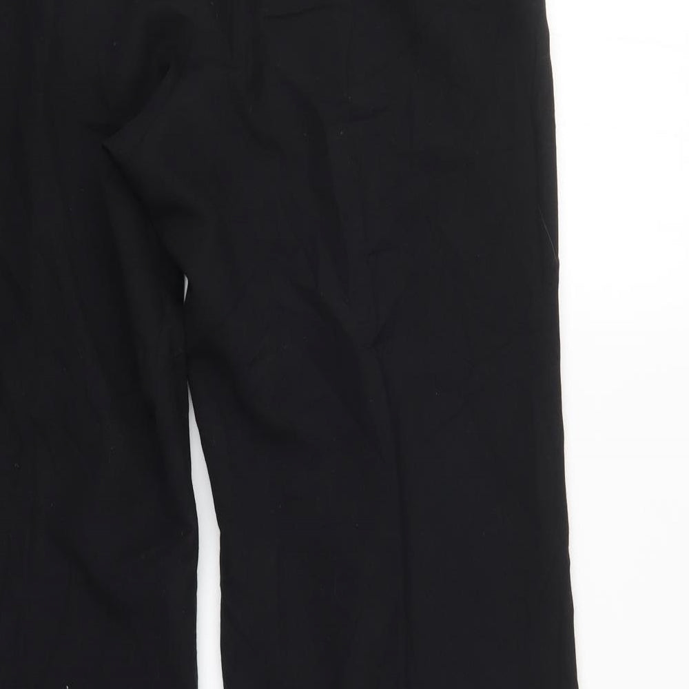 M&S Womens Black Trousers Size 14 L27 in