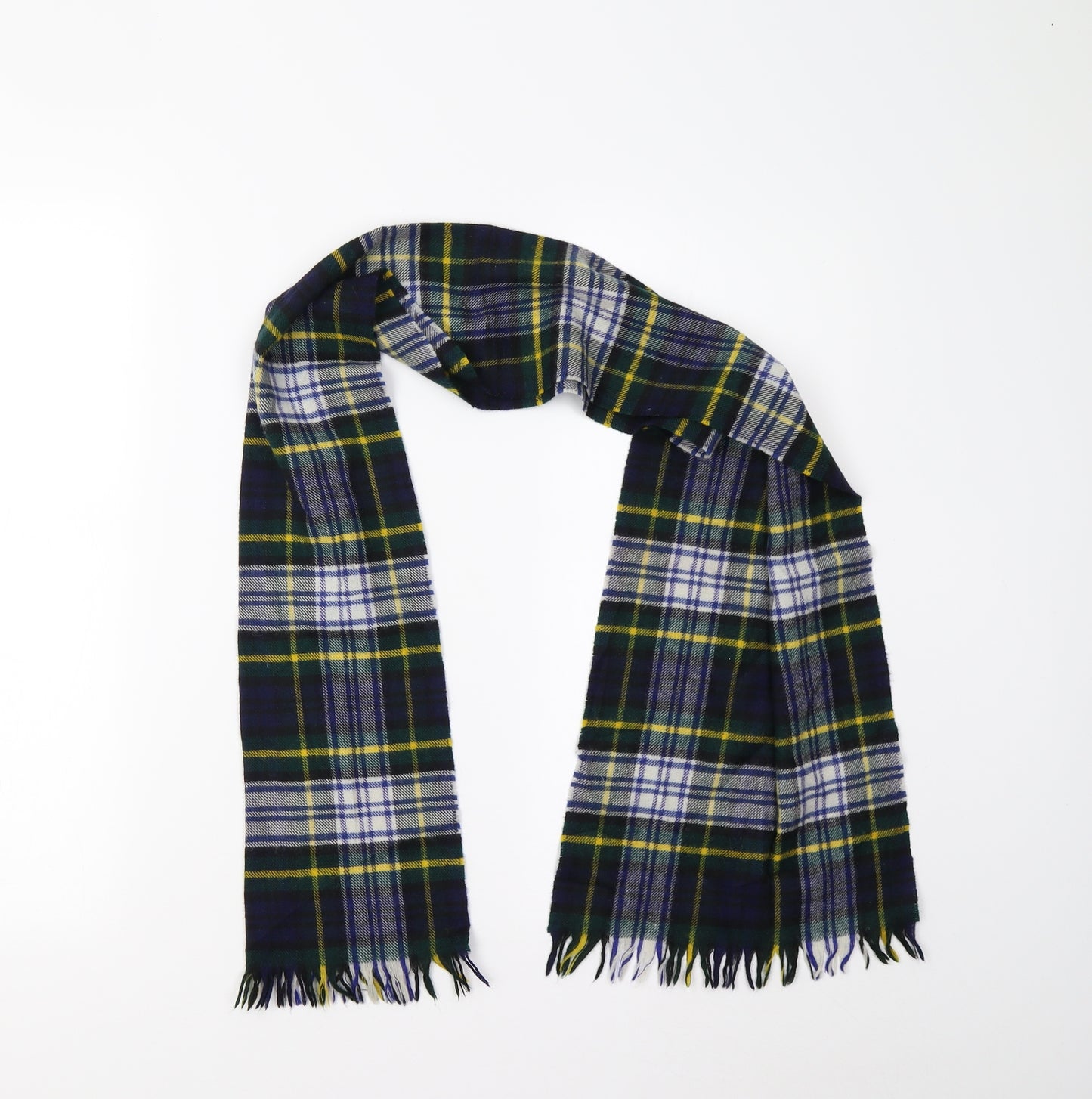 Preworn Unisex Multicoloured Check Scarf