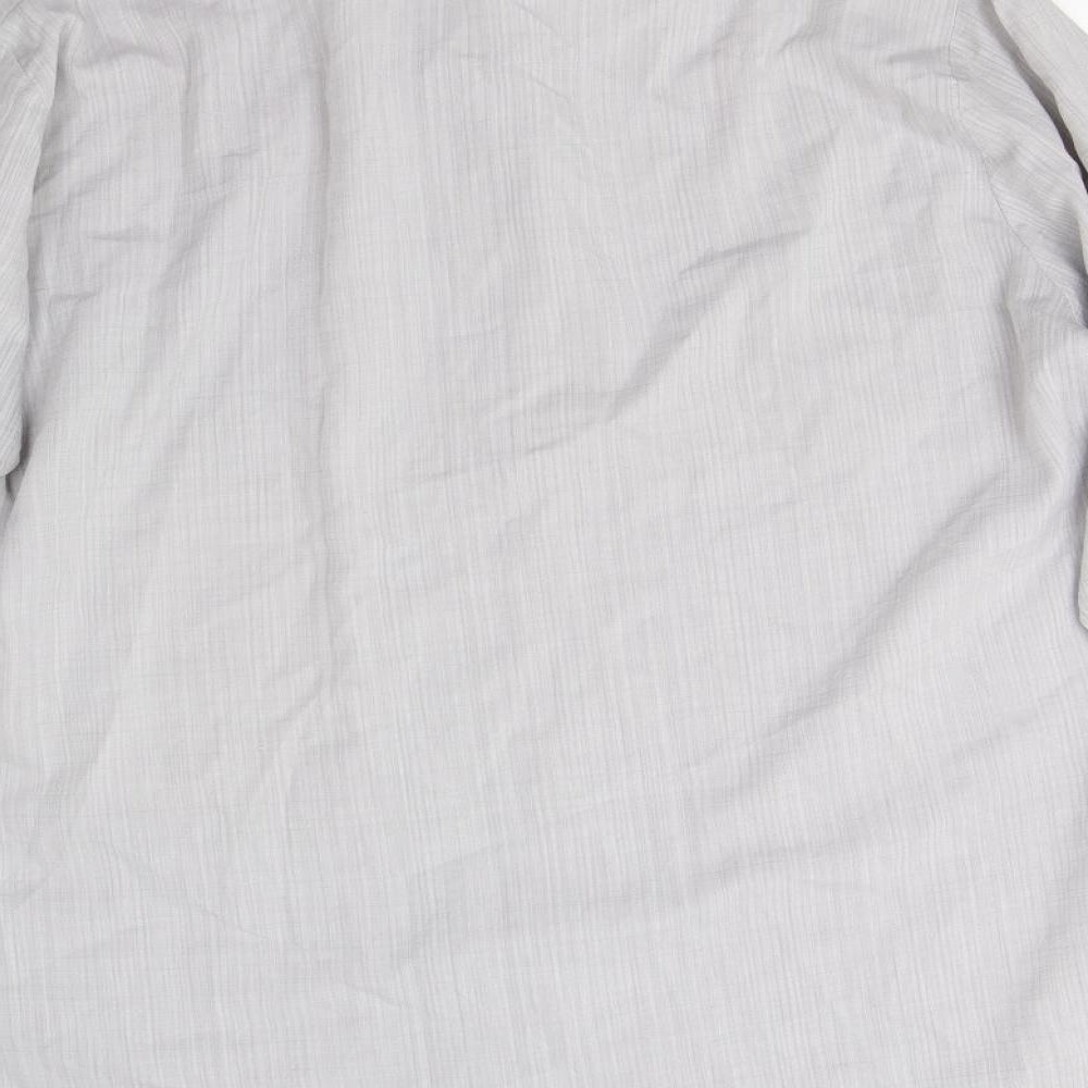 M&S Mens Grey Button-Up Size 15.5