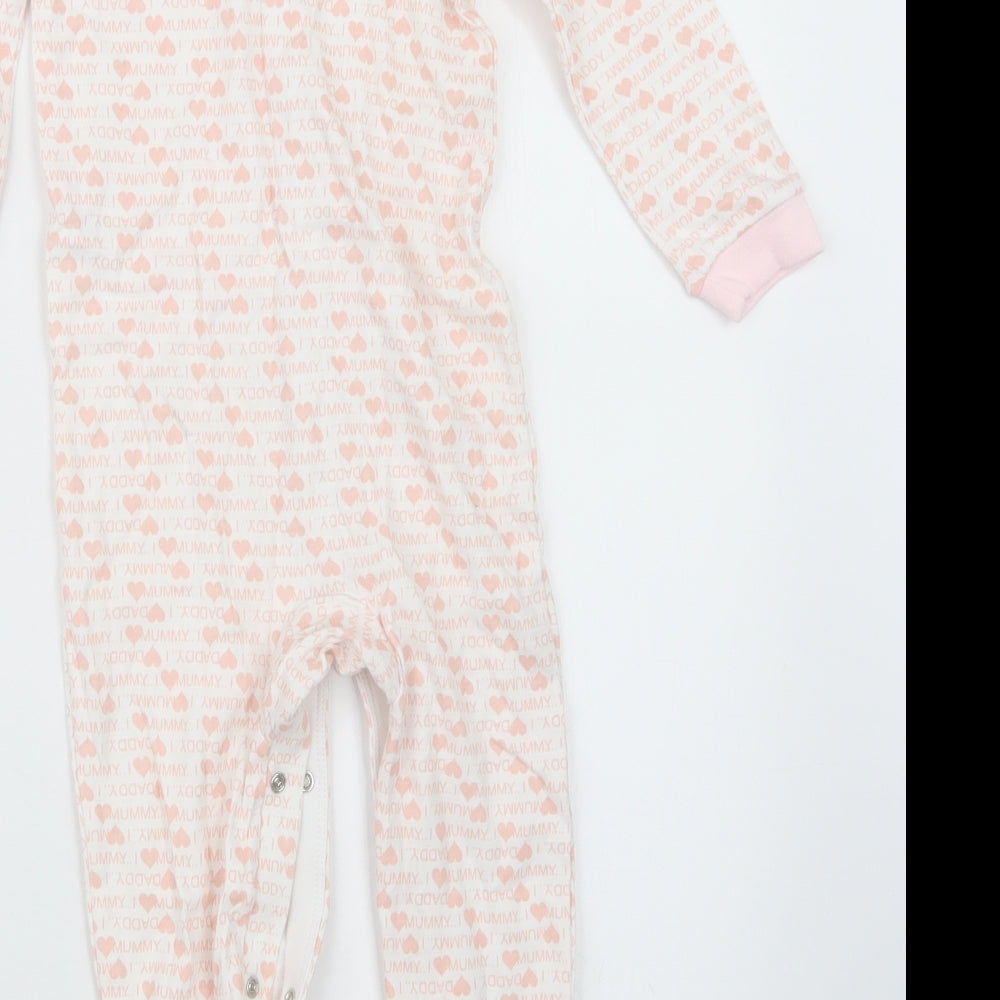 TU Girls Pink Geometric Babydoll One Piece Size 18-24 Months
