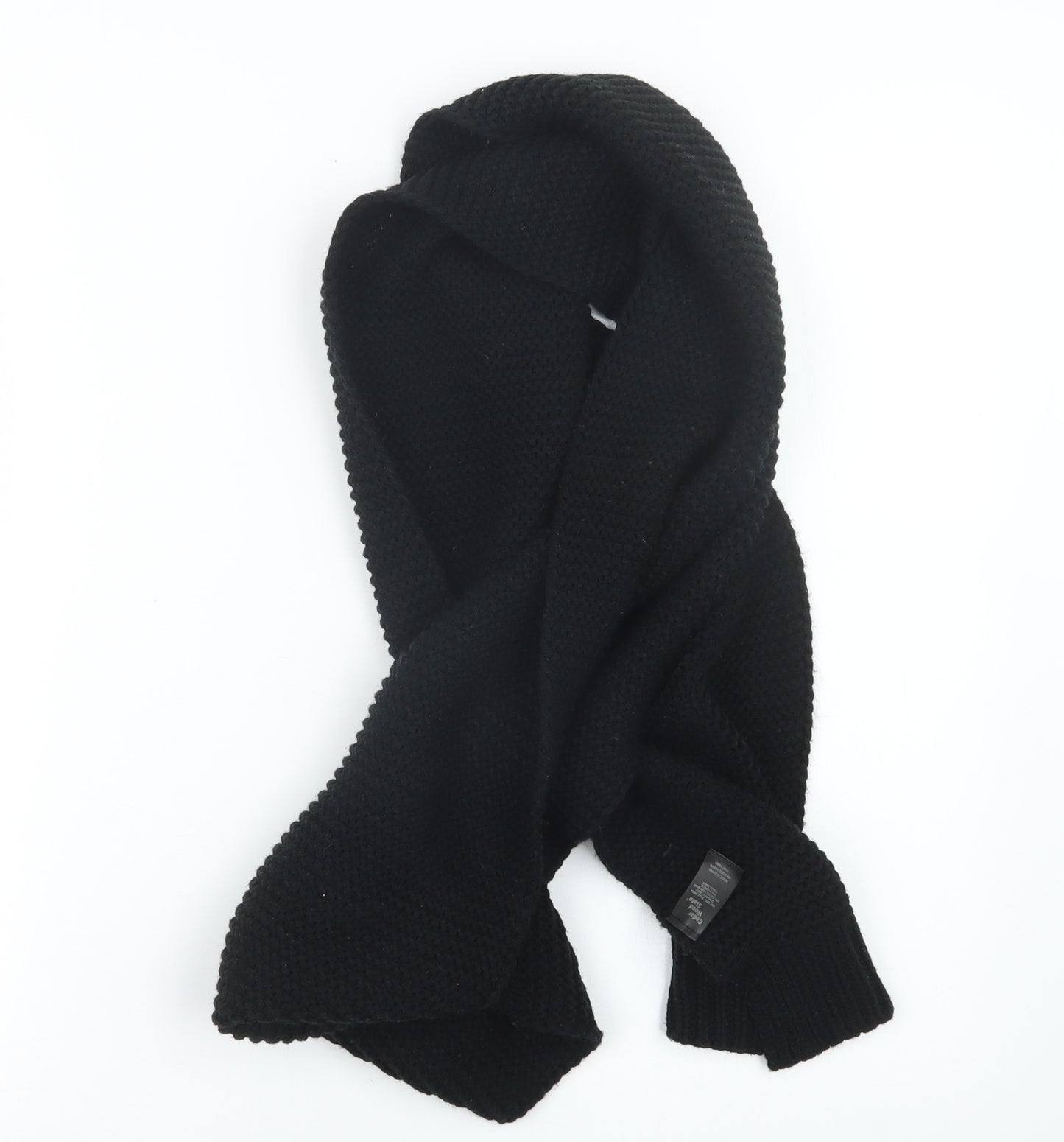 Cedar Wood State Mens Black Knit Scarf One Size