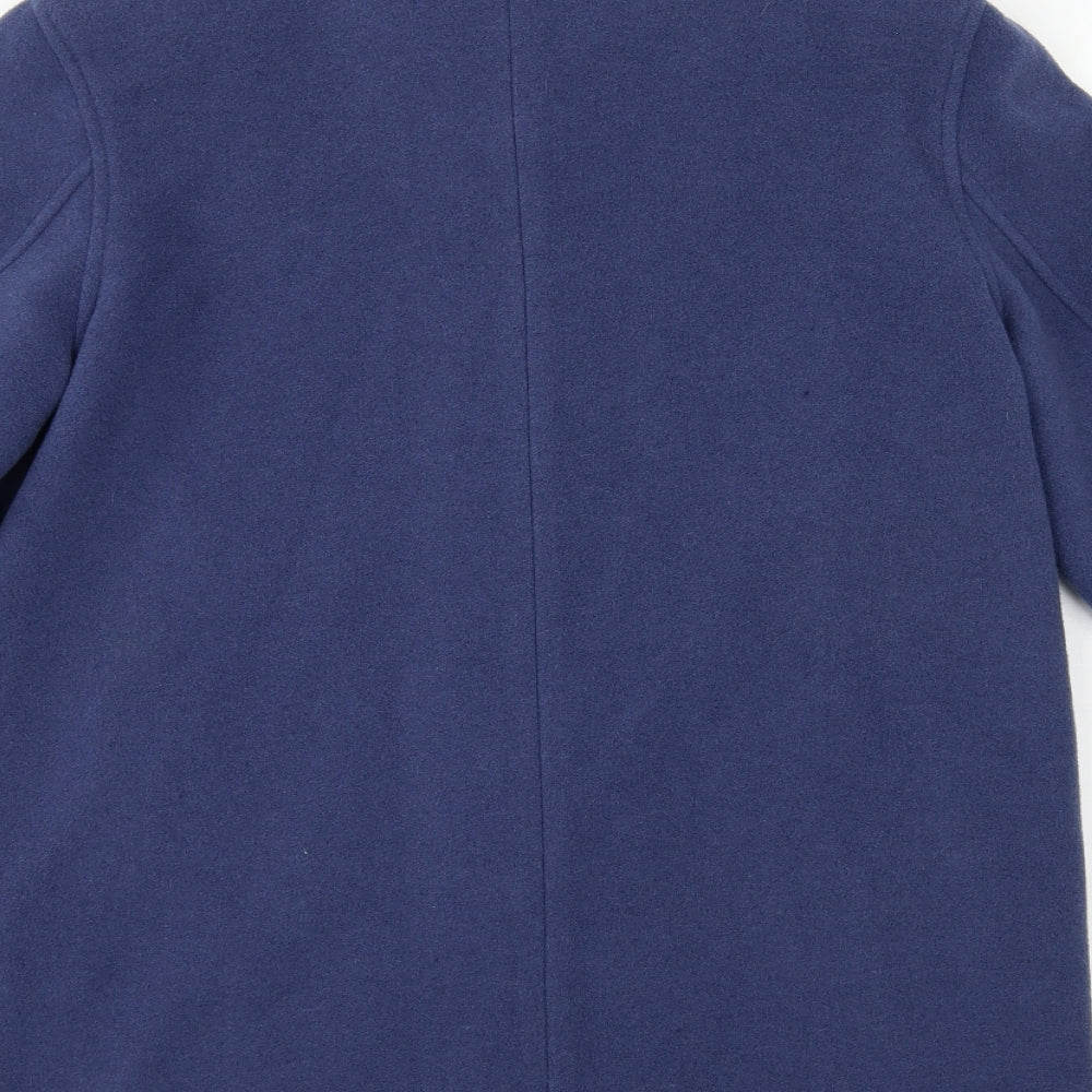 EWM Womens Blue Overcoat Coat Size 12