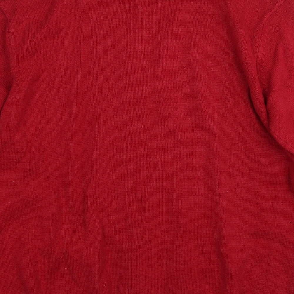 Maine Mens Red Pullover Jumper Size L