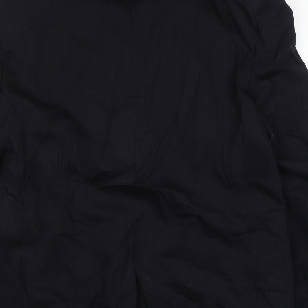 Burton Mens Black Striped Jacket Suit Jacket Size 44