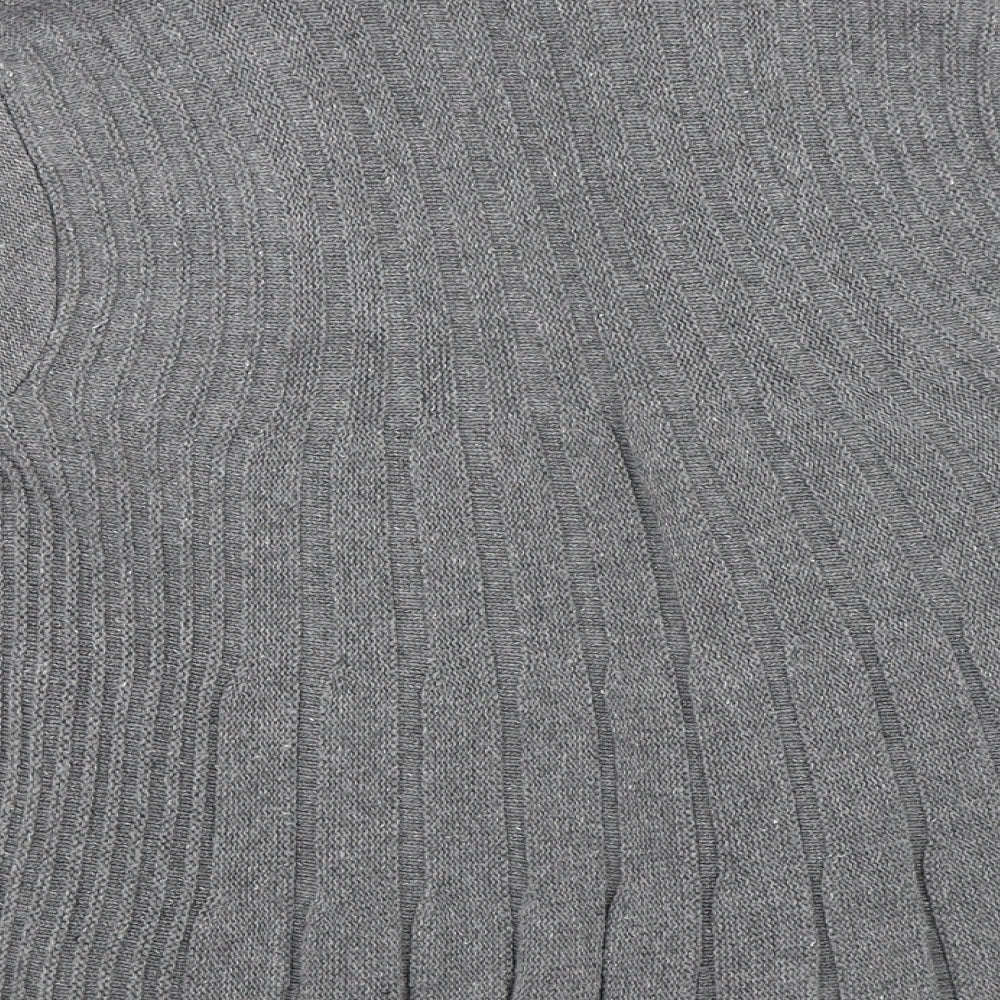 Pure & Natural Womens Grey Cardigan Jumper Size M