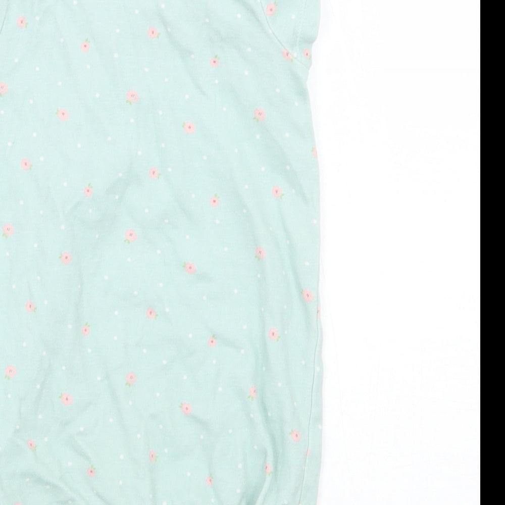 NEXT Girls Green Floral Babygrow One-Piece Size 3-6 Months