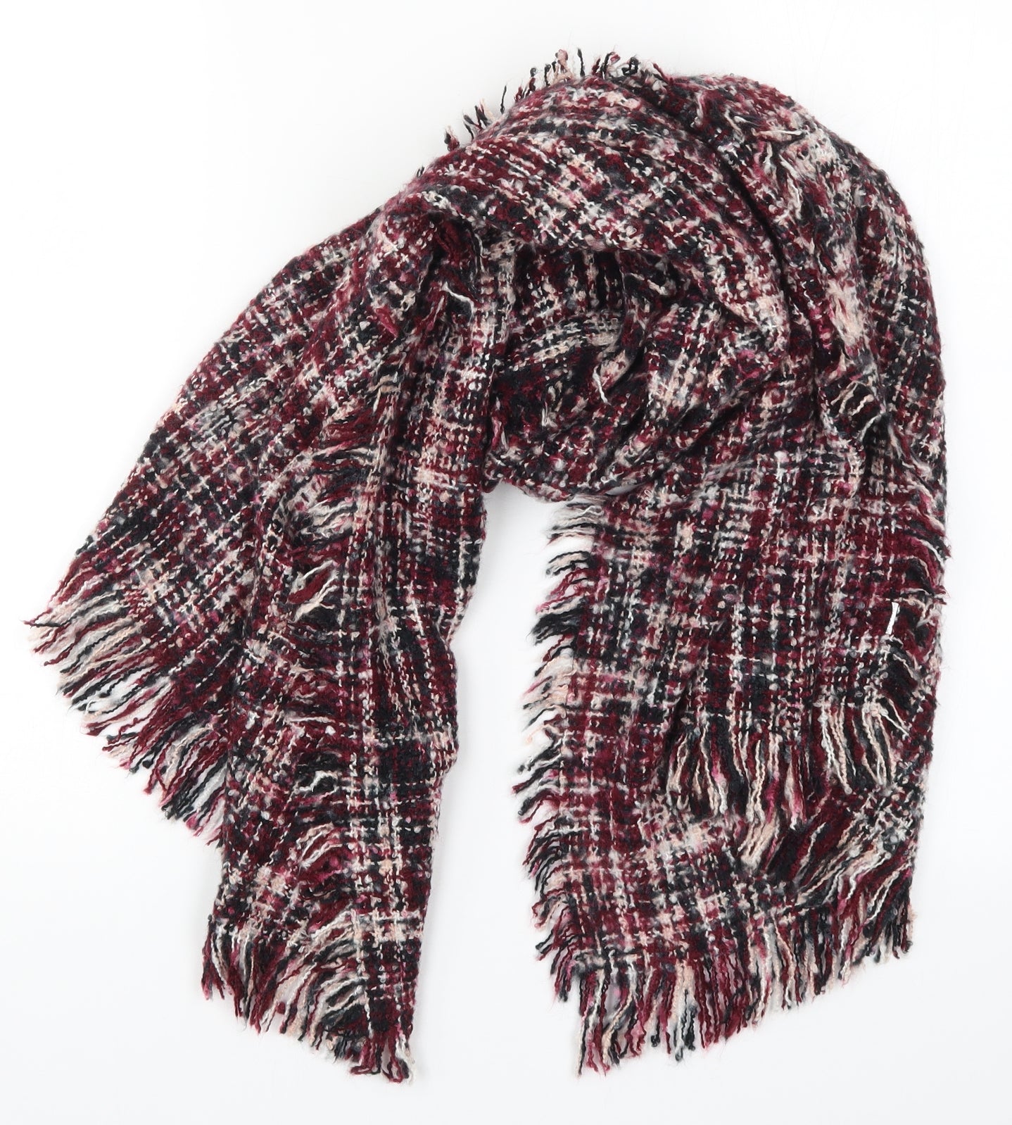Preworn Womens Pink Check Scarf
