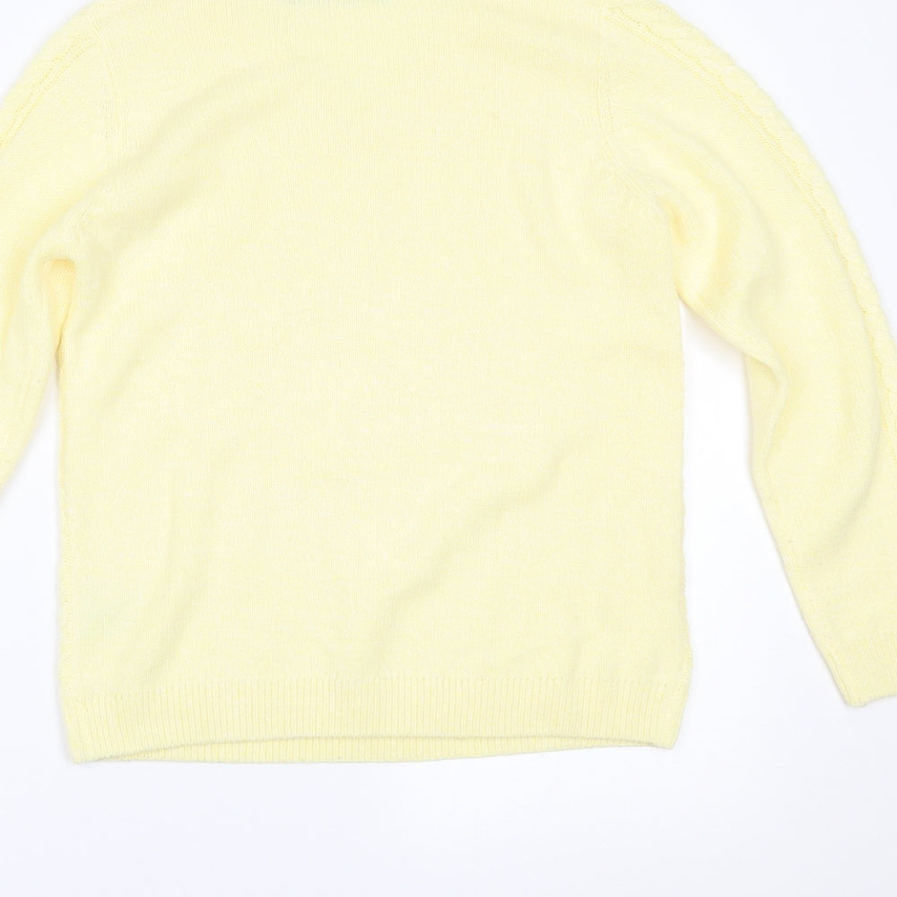 Isle Essentials Womens Yellow Pullover Jumper Size S