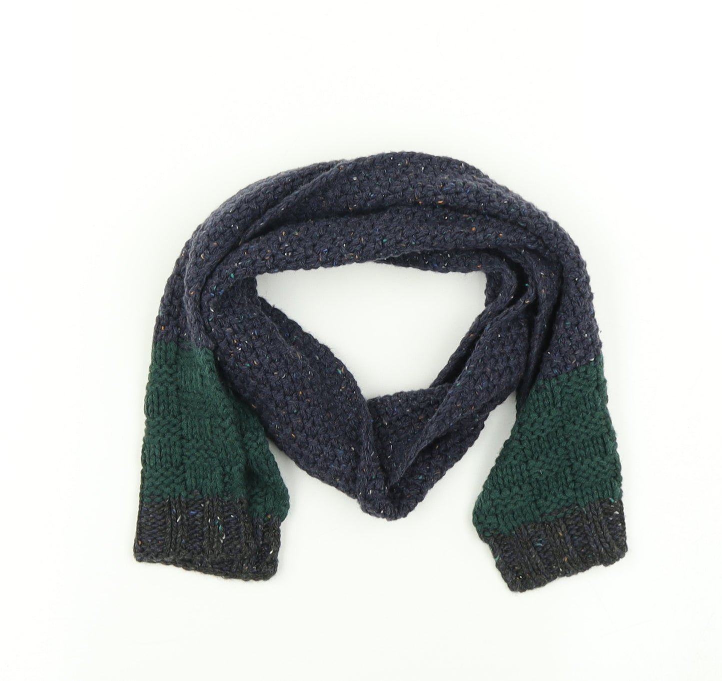 Rebel Boys Blue Striped Knit Scarf One Size