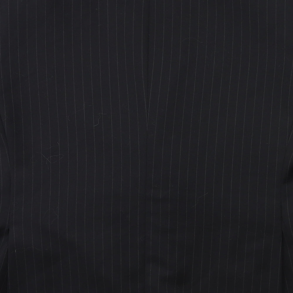 Burton Mens Black Striped Jacket Suit Jacket Size 40