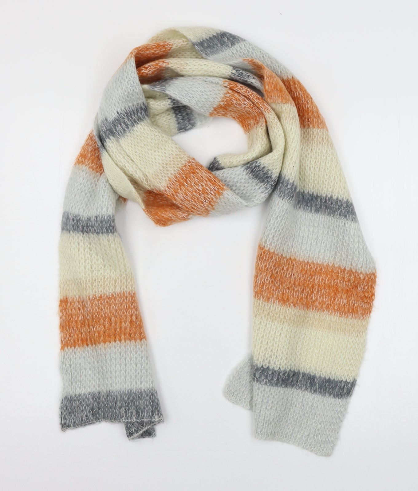 New Look Womens Multicoloured Striped Knit Scarf
