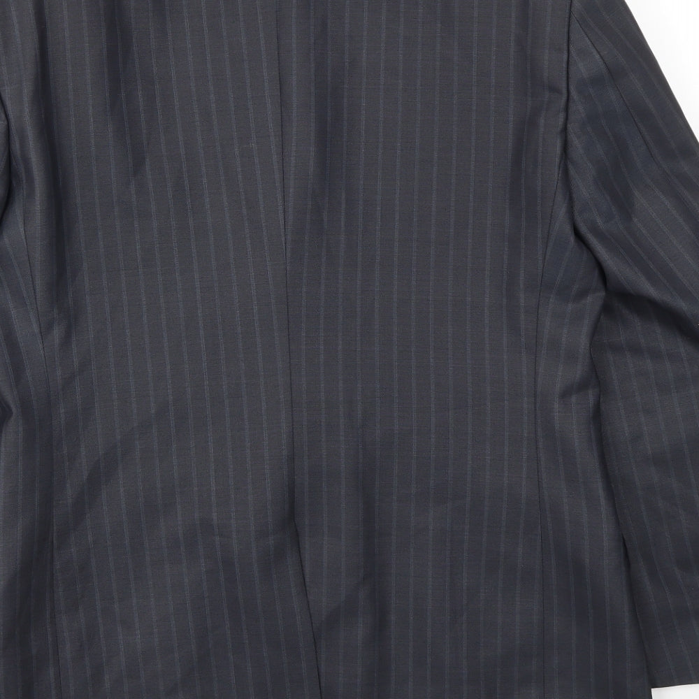 REMUS Mens Blue Striped Jacket Blazer Size 36