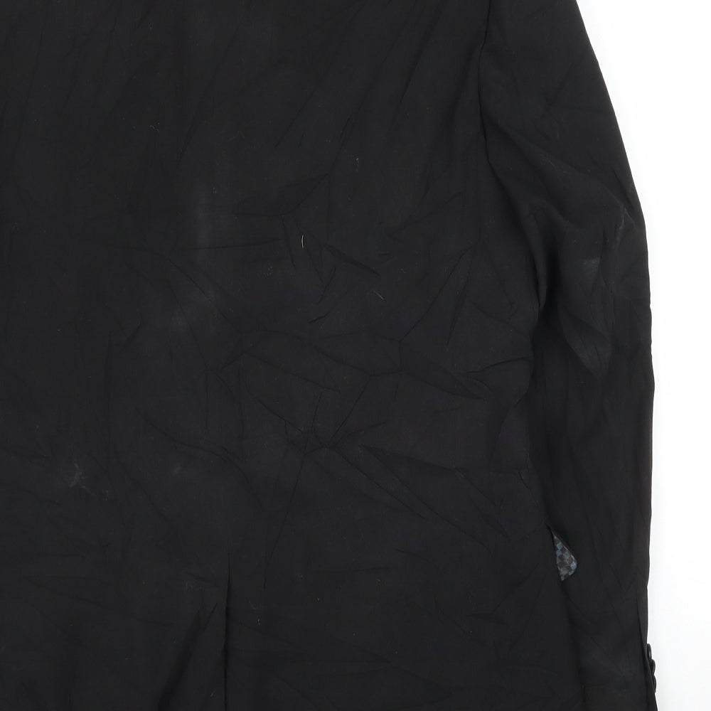 Henley & Knight Mens Black Jacket Suit Jacket Size 40