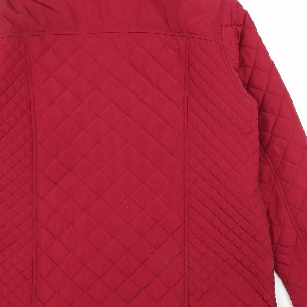 M&S Womens Purple Quilted Coat Size 14
