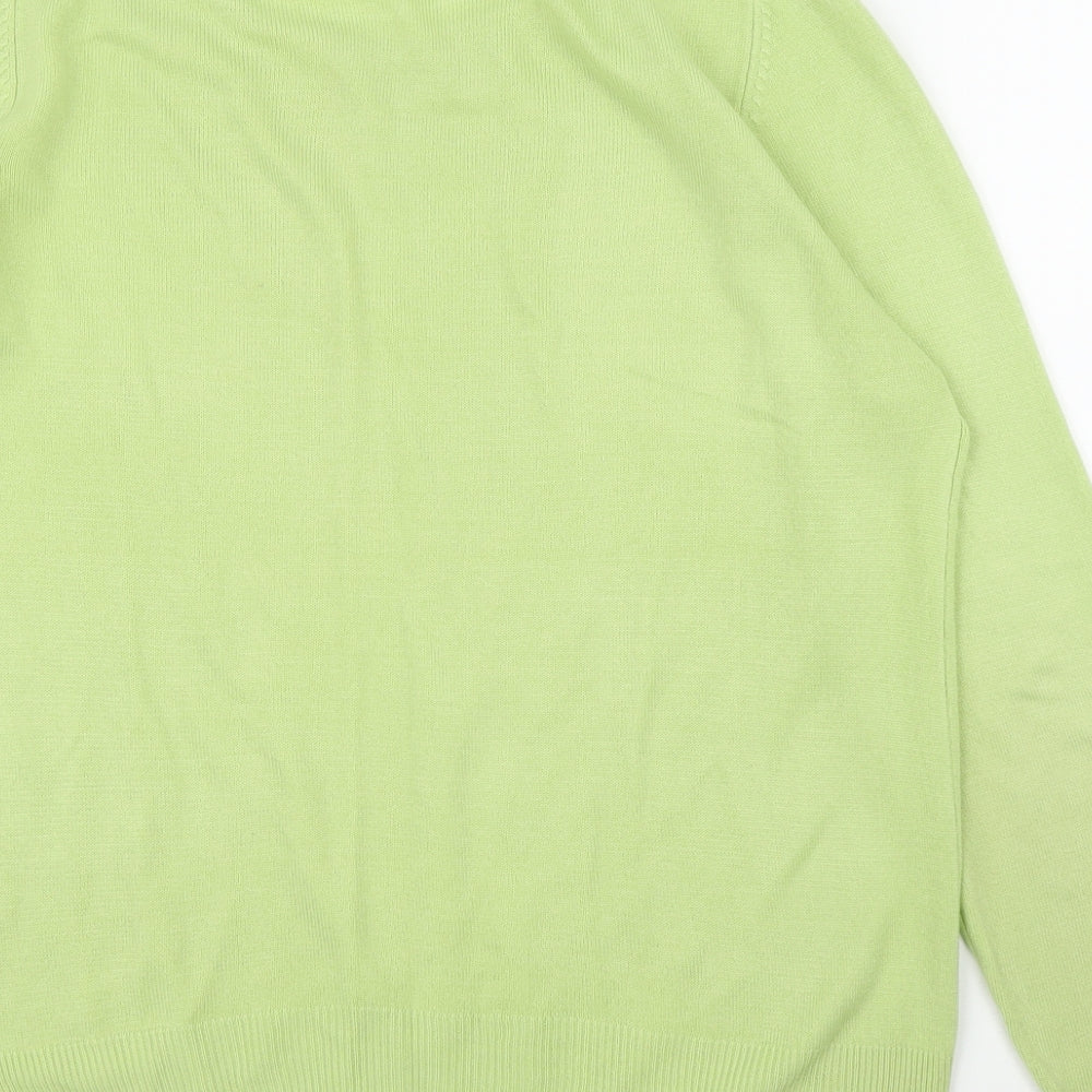 M&S Womens Green Pullover Jumper Size 12