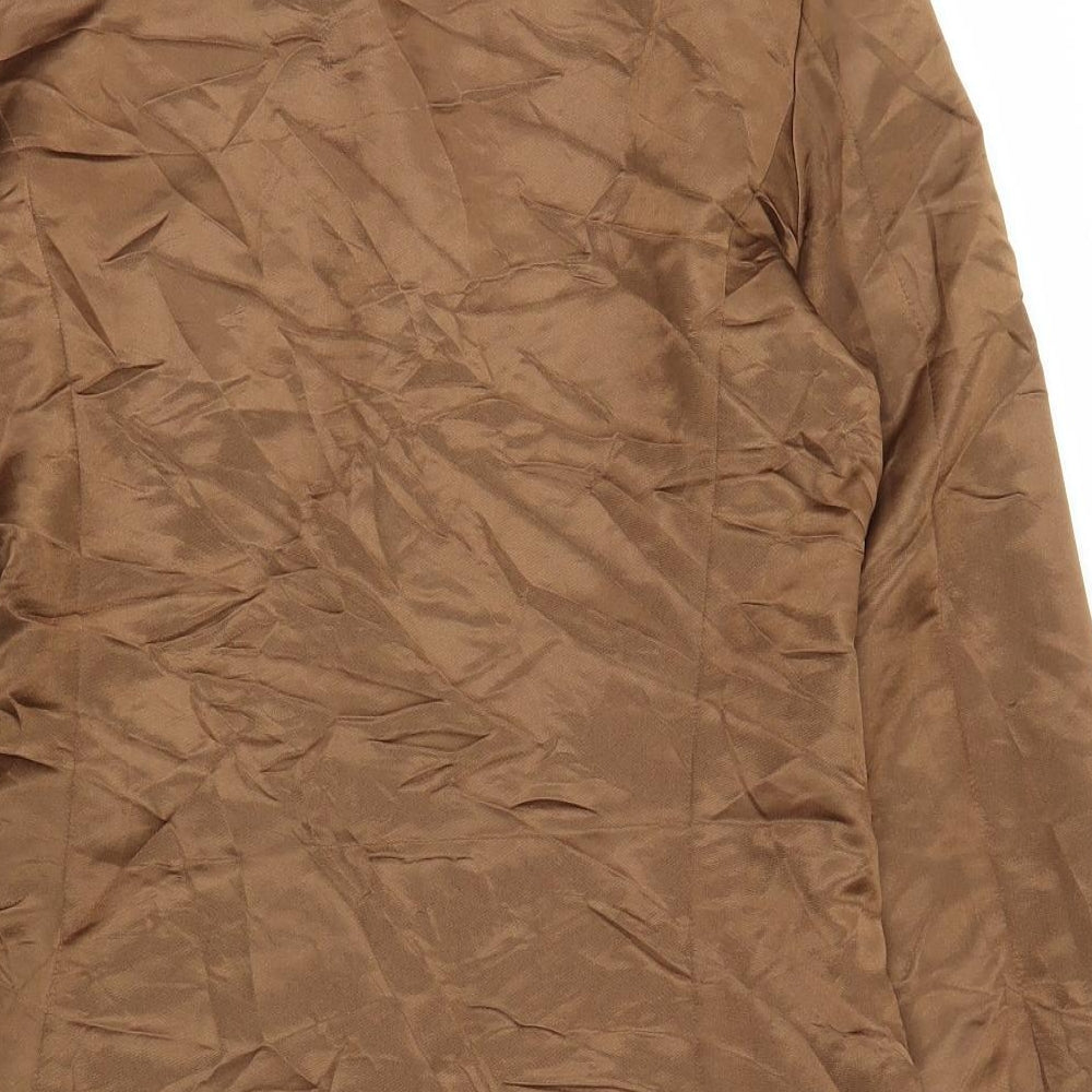 Simple Chic Womens Brown Tunic Blouse Size 14