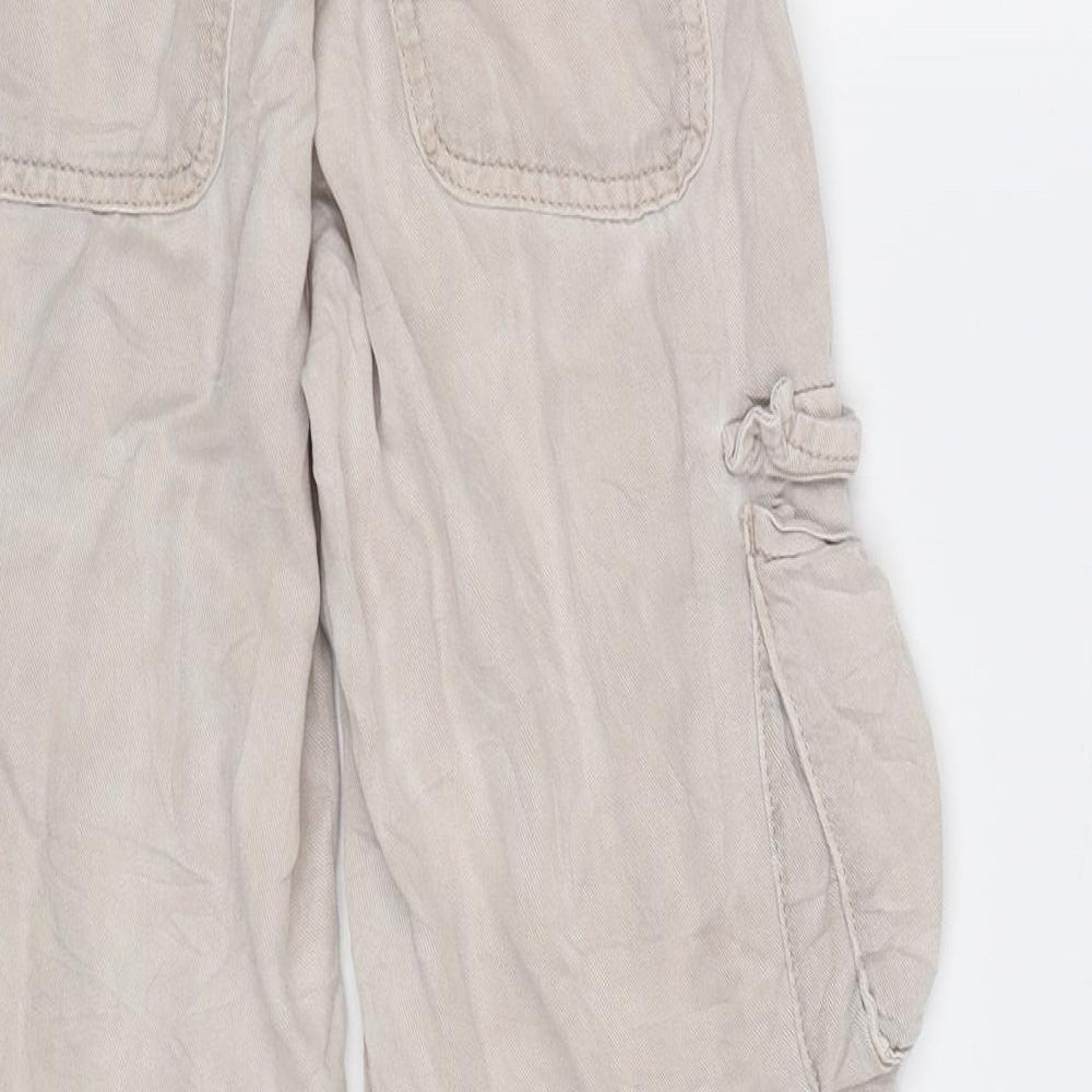 M&S Girls Beige Cargo Trousers Size 10-11 Years