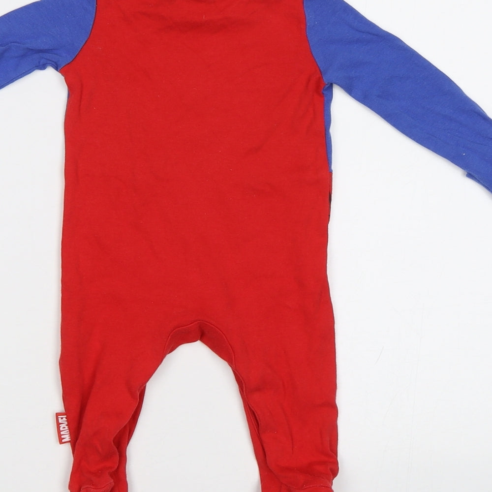 Marvel Baby Red Babygrow One-Piece Size 3-6 Months - Spider Man