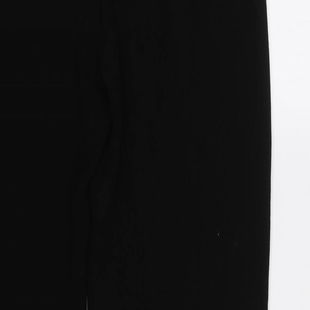 Gold Womens Black Trousers Size 14 L28 in