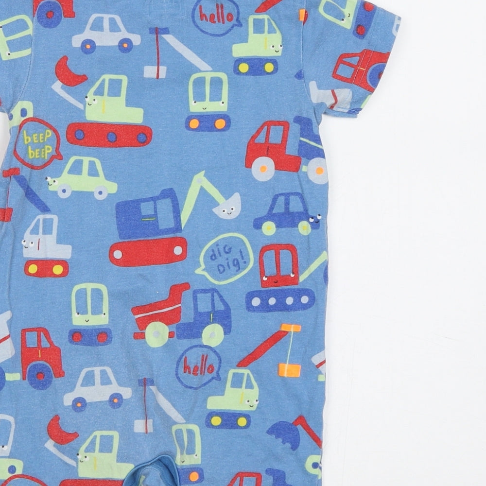 Blue Zopo Baby Blue Babygrow One-Piece Size 18 Months - Car print