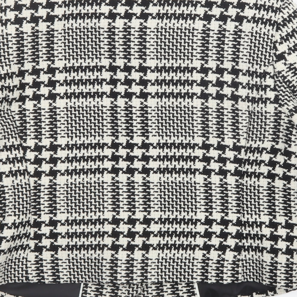 M&S Womens Multicoloured Check Jacket Coatigan Size 8