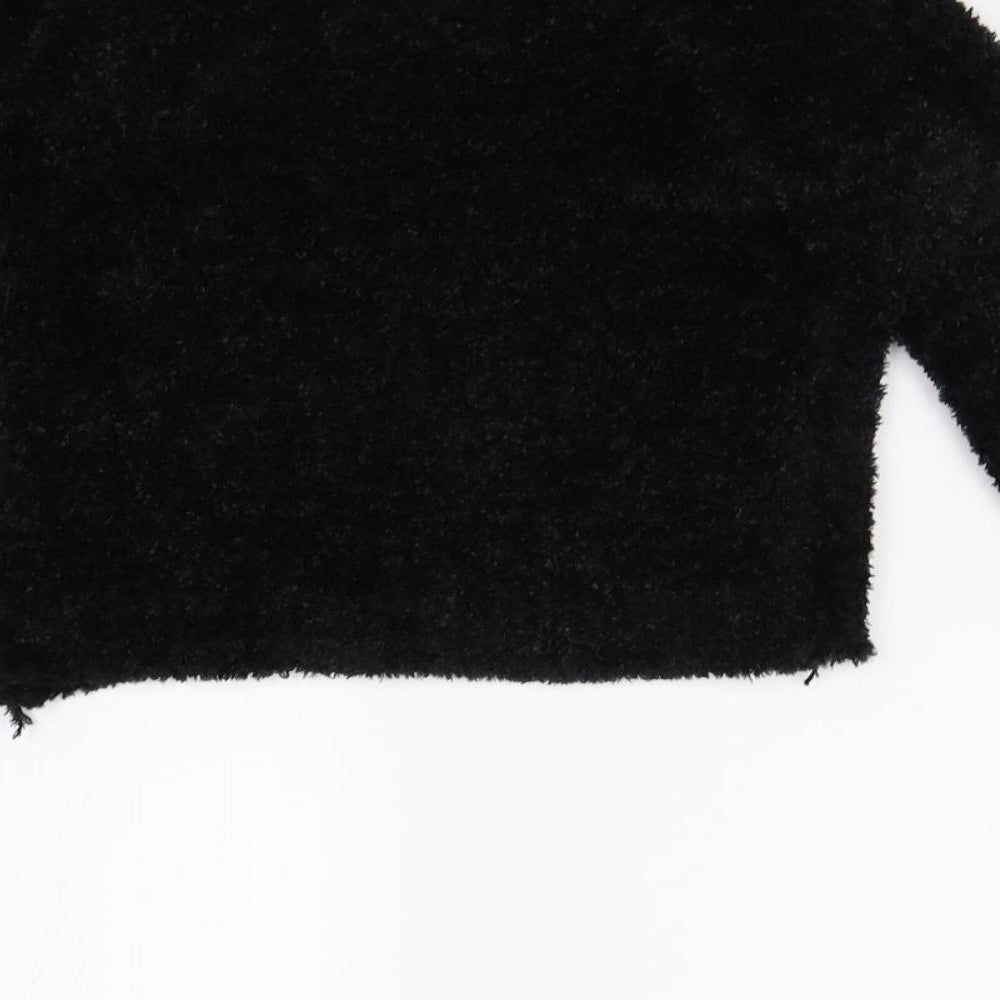 YD Girls Black Pullover Jumper Size 7-8 Years