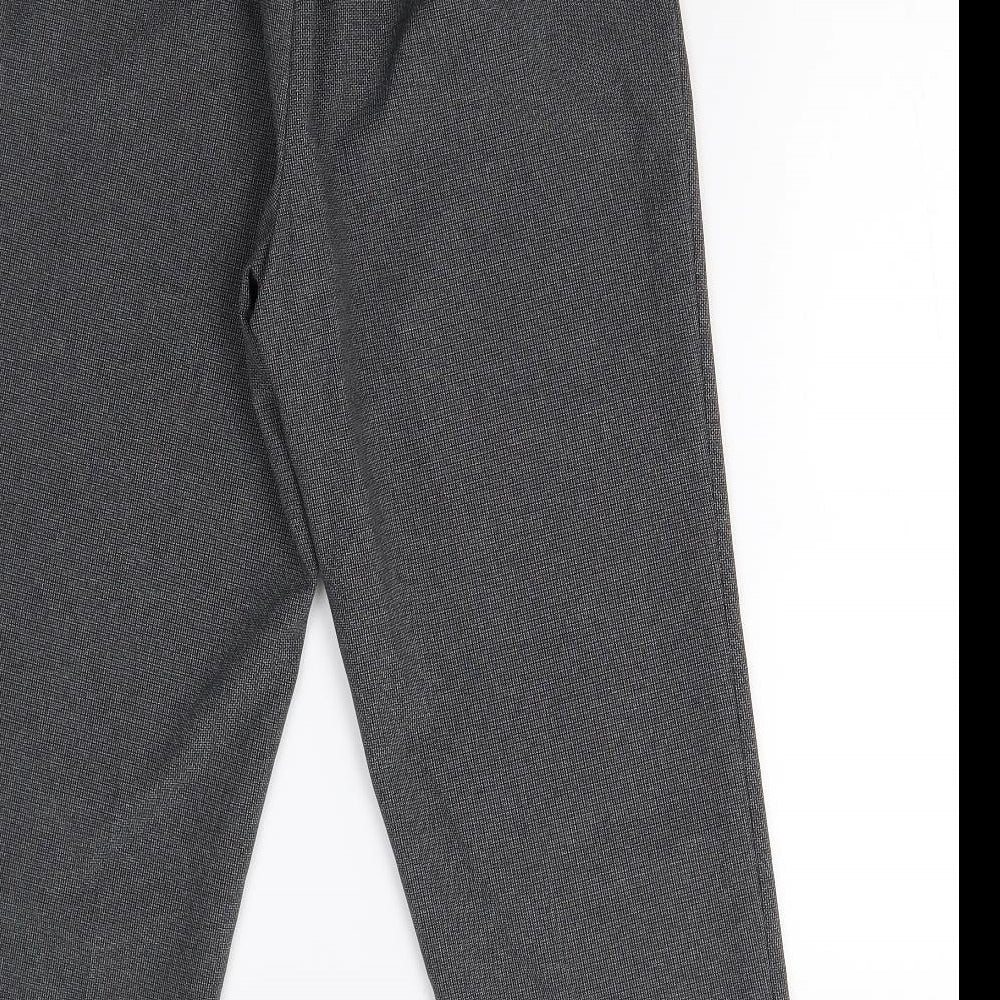 BM Collection Womens Grey Trousers Size 12 L25 in