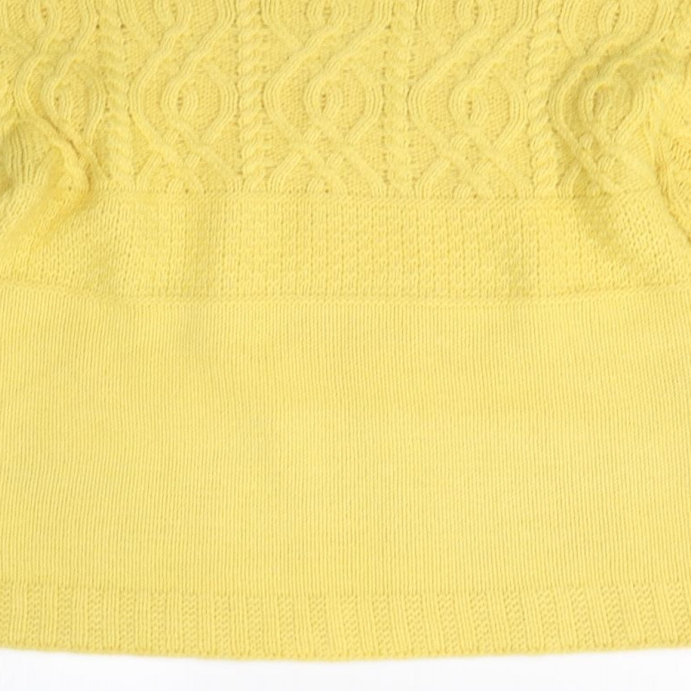 Dorothy Perkins Womens Yellow Knit Pullover Jumper Size 12