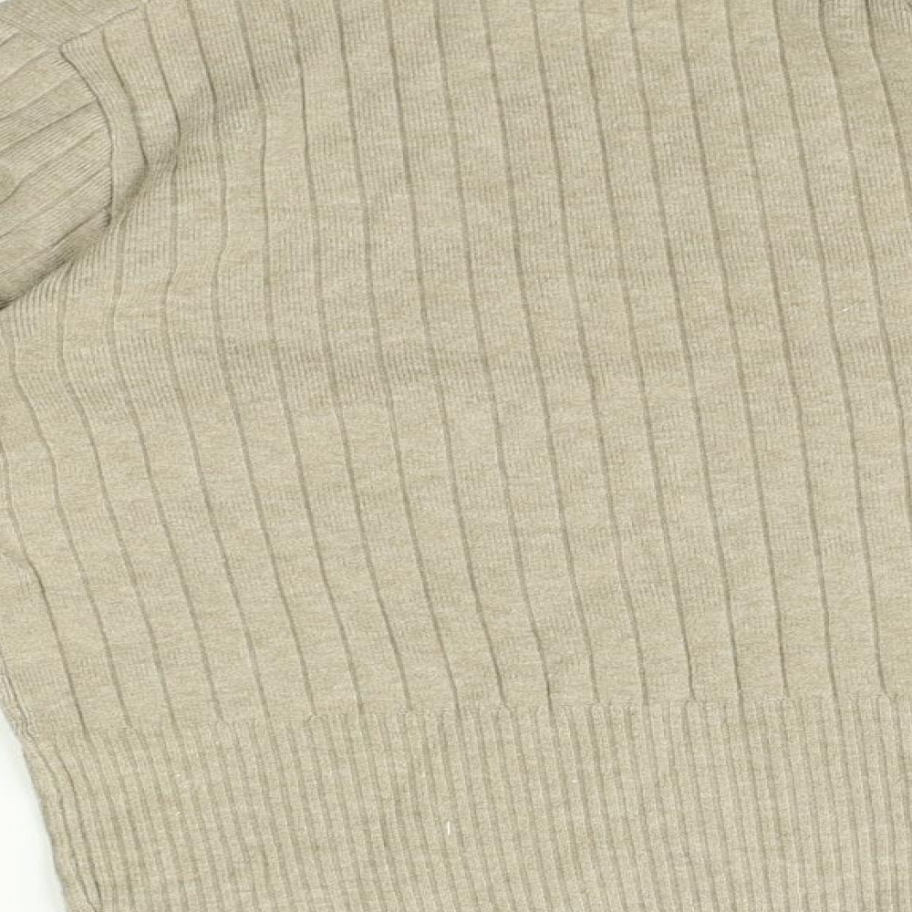 Marks and Spencer Womens Beige Basic T-Shirt Size 14
