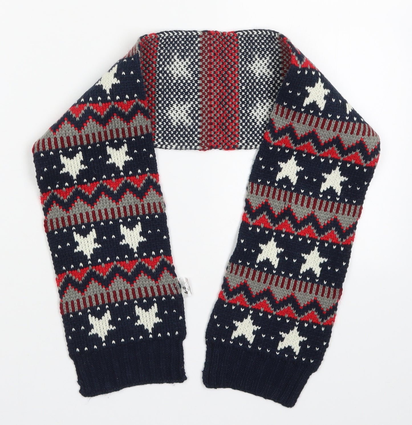 George Boys Blue Geometric Rectangle Scarf Scarf One Size - Stars