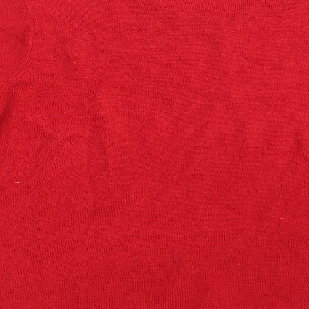 BM Womens Red Pullover Jumper Size L