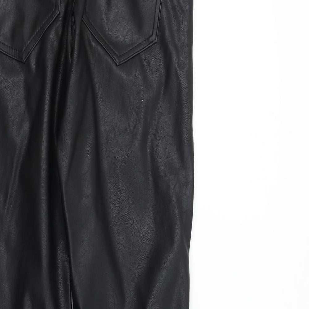 Preworn Womens Black Trousers Size 6 L28 in