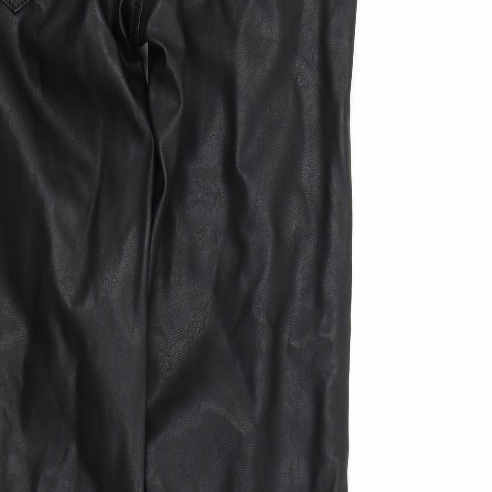 Preworn Womens Black Trousers Size 8 L29 in