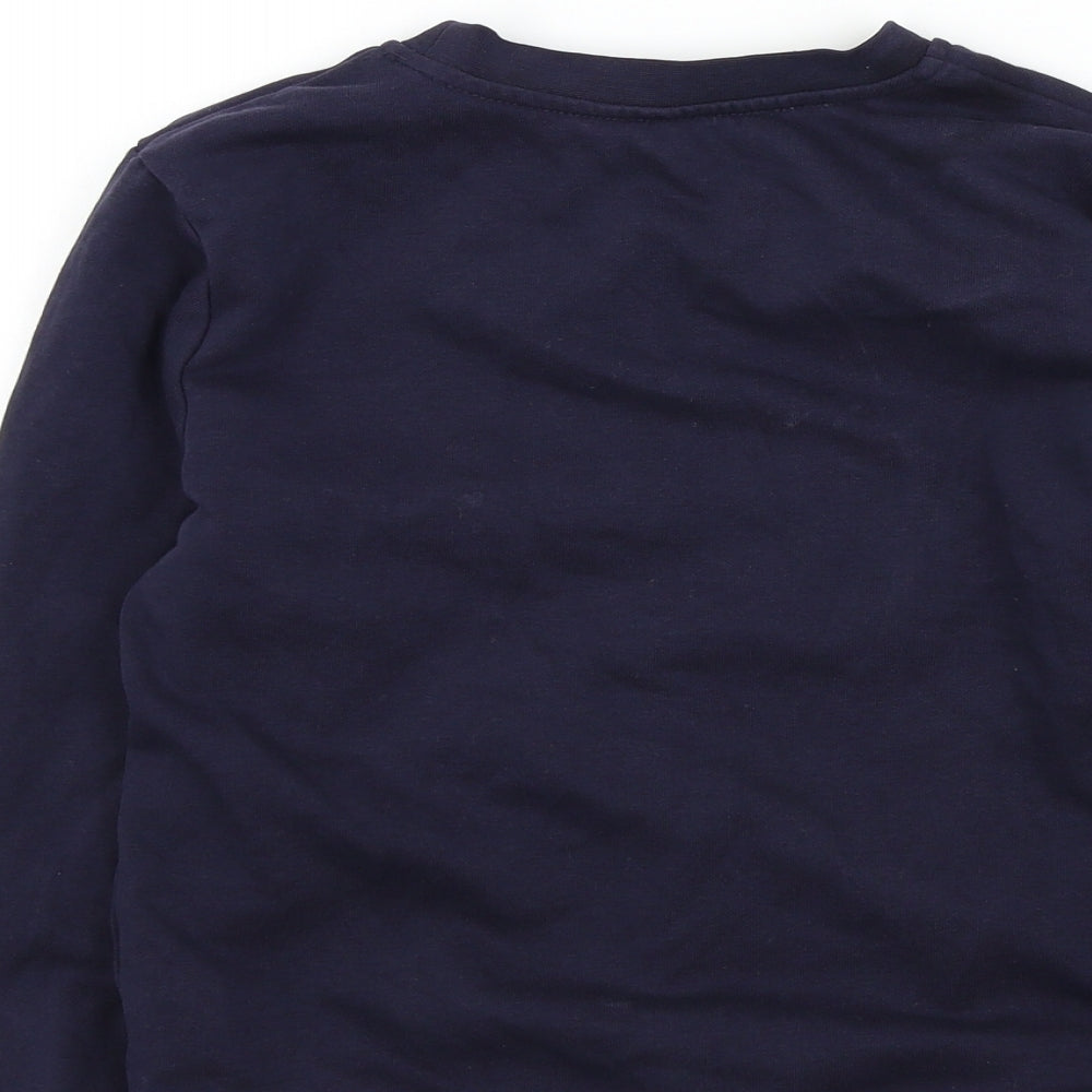 George Boys Blue Colourblock Pullover Jumper Size 7-8 Years - School jumper