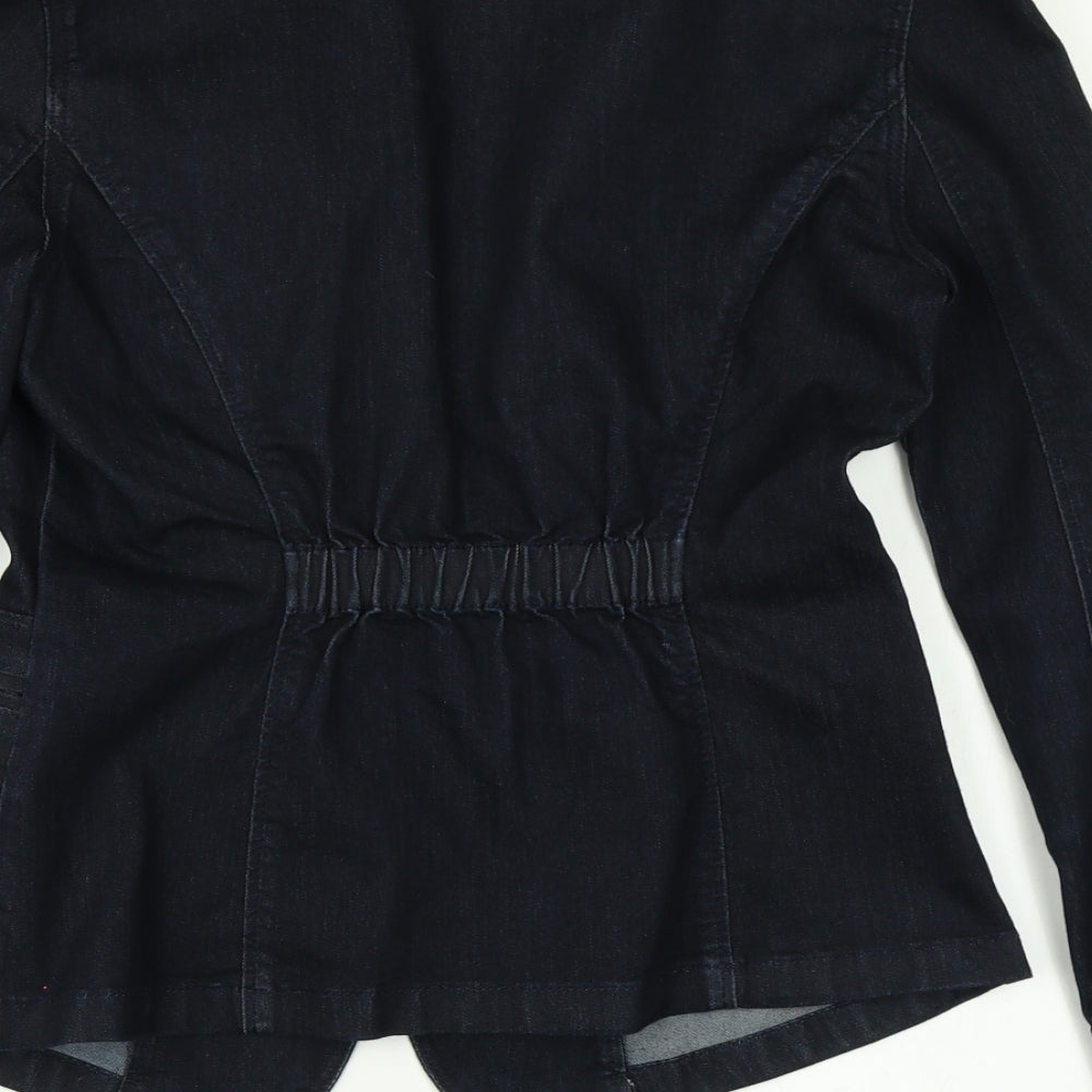 Calvin Klein Jeans Womens Blue Denim Jacket Blazer Size S