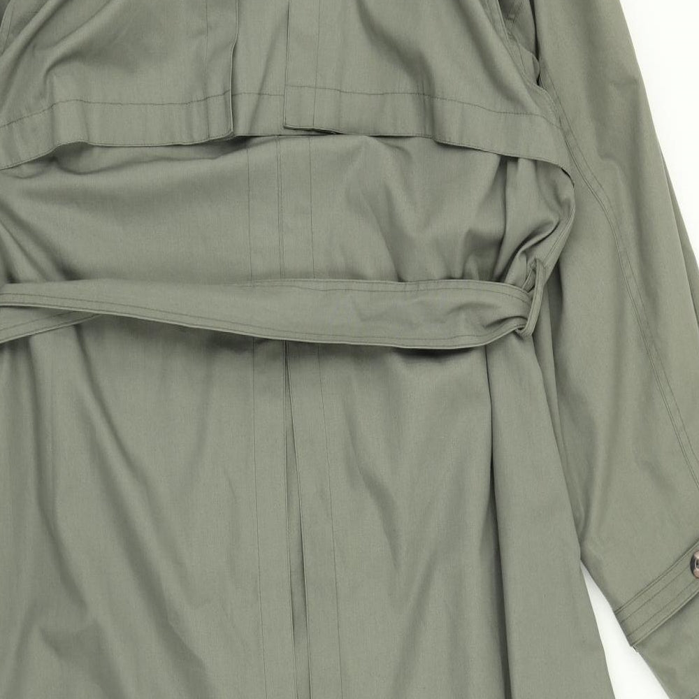 The Aquabury Mac Womens Green Trench Coat Coat Size 16