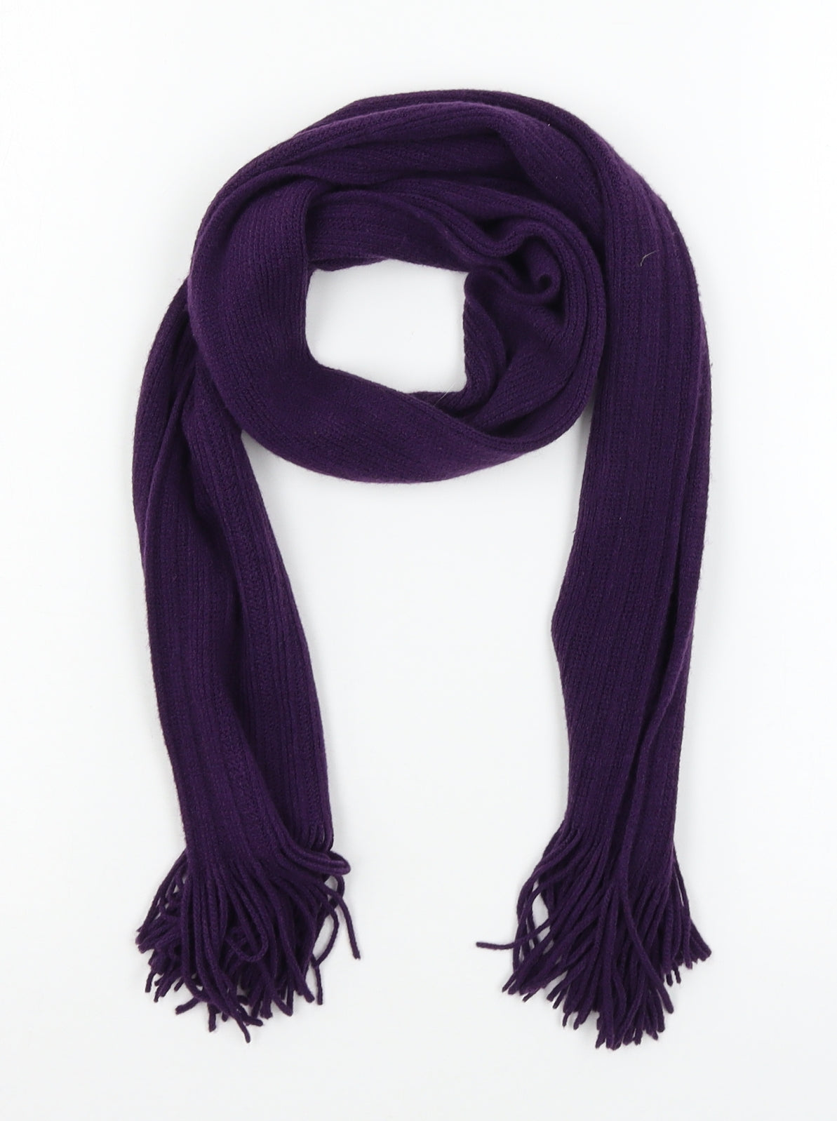Preworn Womens Purple Knit Scarf