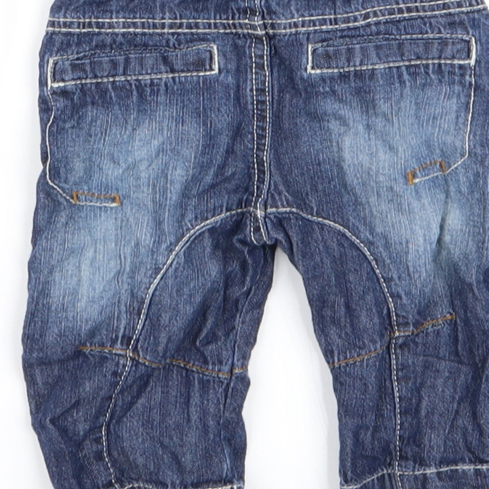 TU Boys Blue Cargo Trousers Size 3-6 Months - jeans
