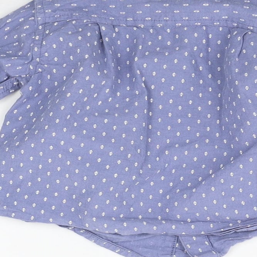 The Children's Place Boys Blue Geometric Basic Button-Up Size 2 Years