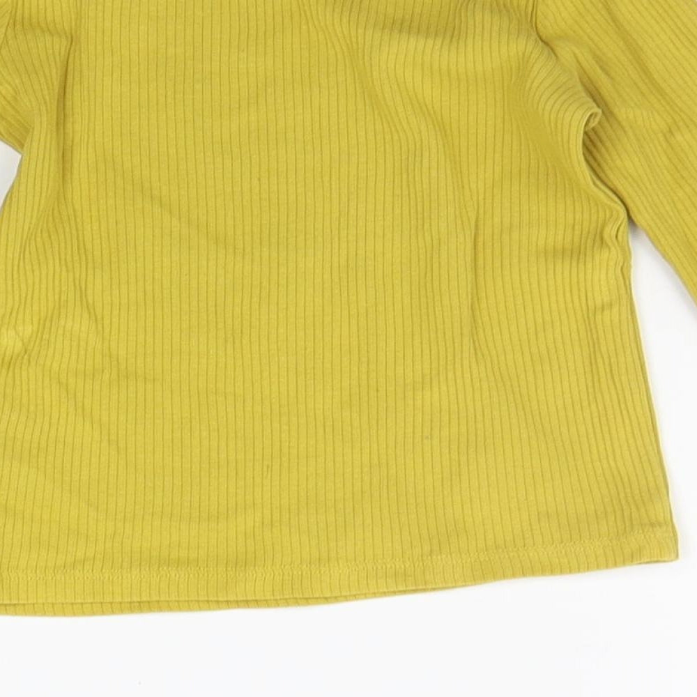 F&F Girls Yellow Basic T-Shirt Size 4-5 Years