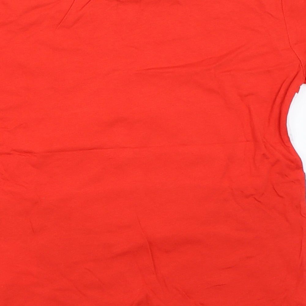H&M Girls Red Basic T-Shirt Size 6-7 Years