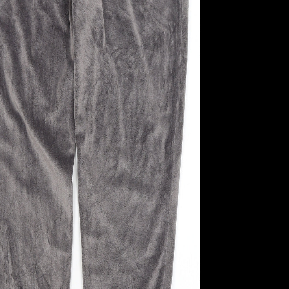 Preworn Womens Grey Solid Capri Pyjama Pants Size 12