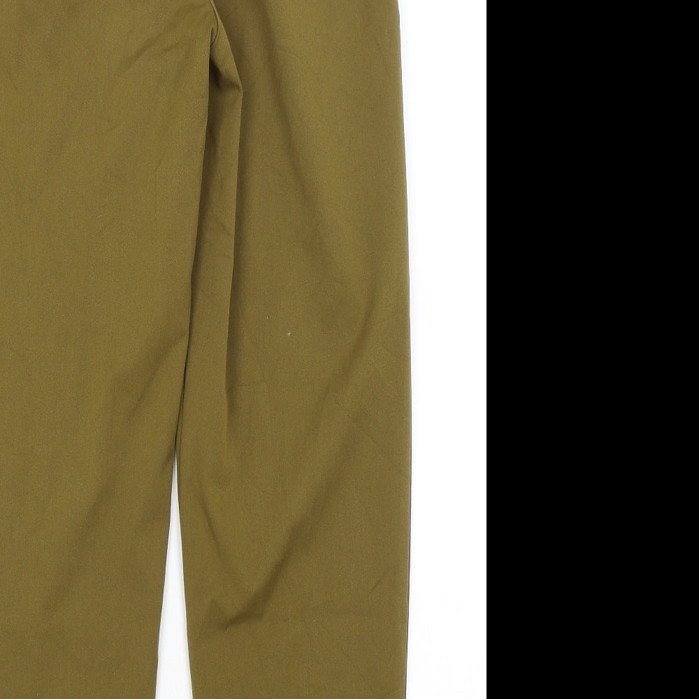 Topshpo Womens Green Trousers Size 6 L25 in