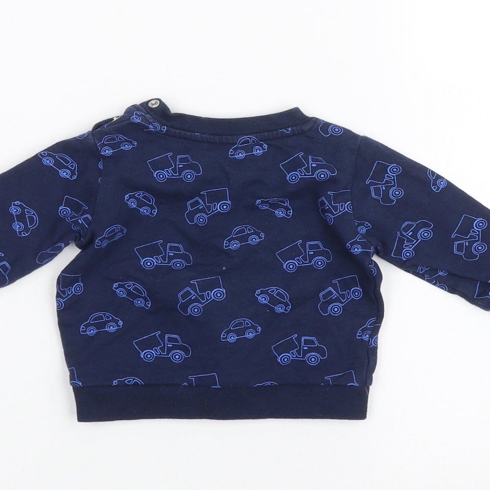 Peacocks Baby Blue Pullover Jumper Size 0-3 Months