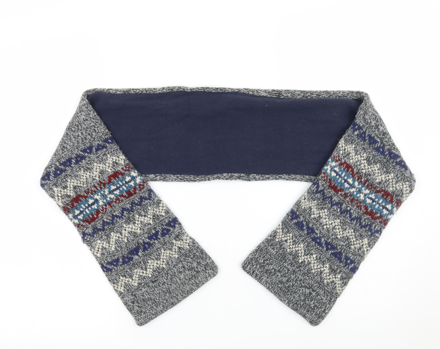 Primark Boys Grey Fair Isle Scarf One Size