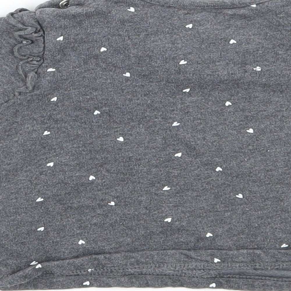 Disney Girls Grey Basic T-Shirt Size 0-3 Months