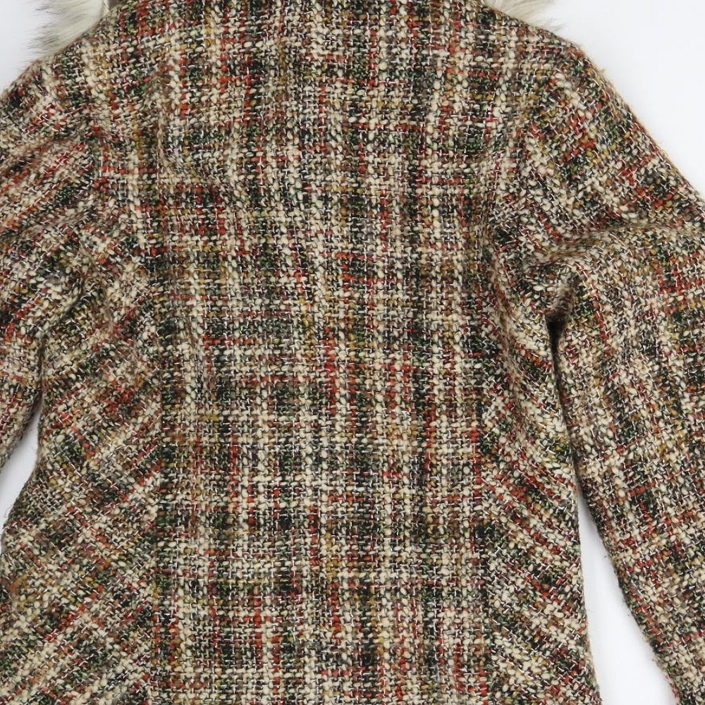 Per Una Womens Brown Overcoat Coat Size S
