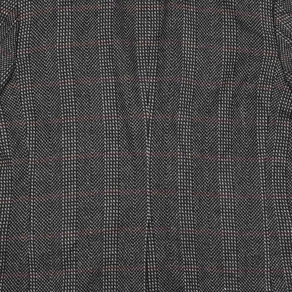 Nino Cerruti Mens Black Herringbone Jacket Blazer