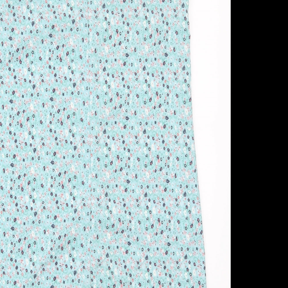 Trendyol Womens Blue Floral Tank Dress Size 10