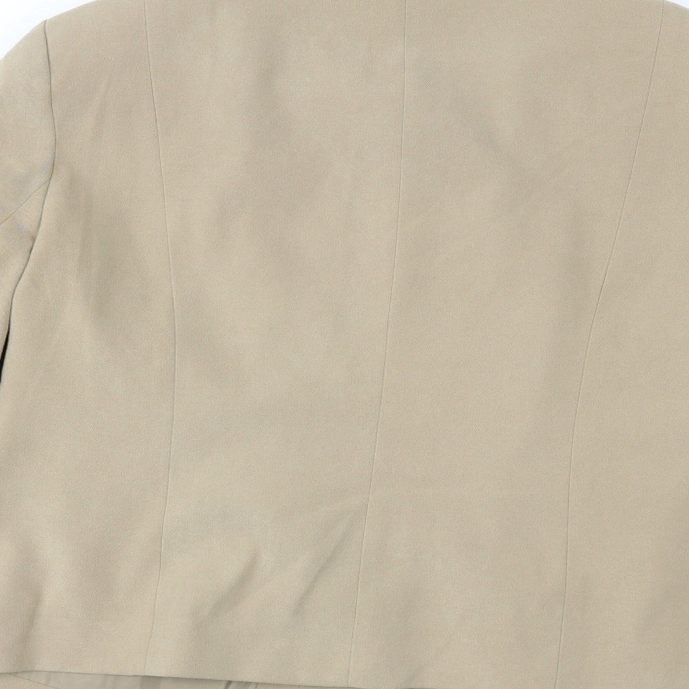 EWM Womens Beige Jacket Blazer Size 14